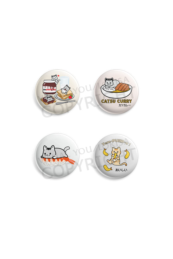 Kitty Cat Foodie Love Button