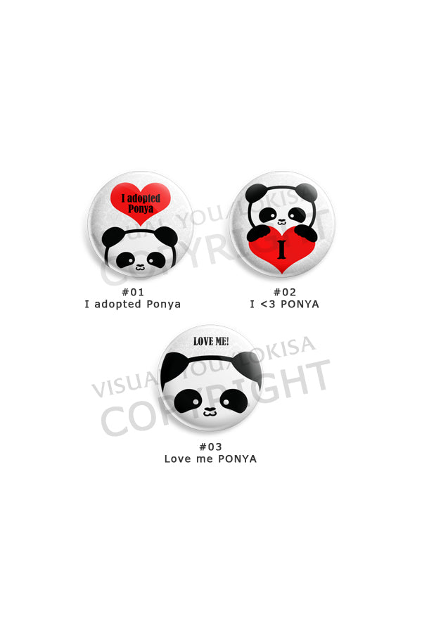 Ponya Panda Love Button