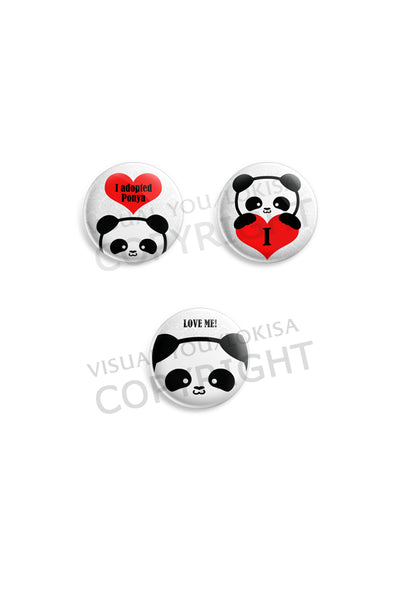 Ponya Panda Love Button