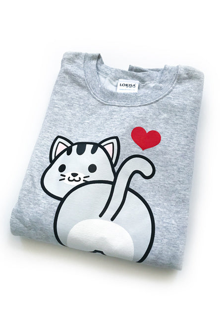 I love Tabby Cat Butt Sweatshirt