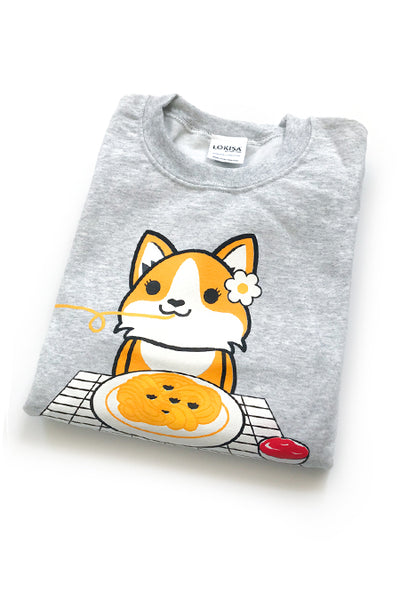 Corgi Pasta Date Sweatshirt - Girl Corgi