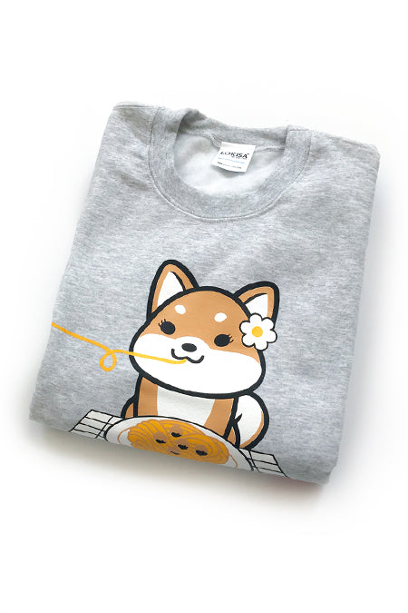 Shiba Inu Pasta Date Sweatshirt - Girl Shiba