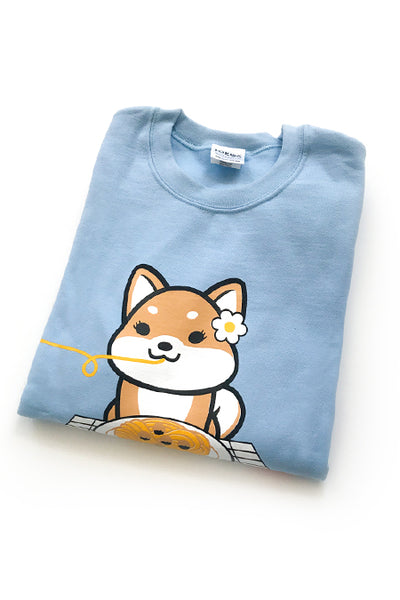 Shiba Inu Pasta Date Sweatshirt - Girl Shiba