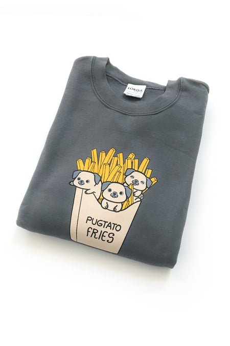 Pugtato Fries Pug Sweatshirt