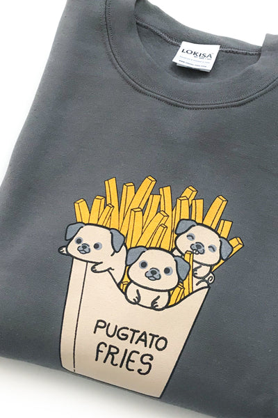 Pugtato Fries Pug Sweatshirt