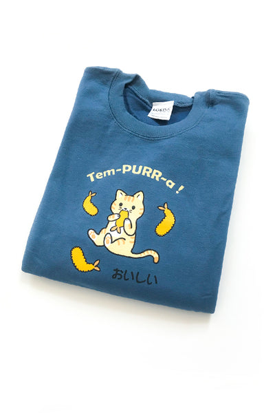 Tem-PURR-a Tempura Kitty Cat Sweatshirt