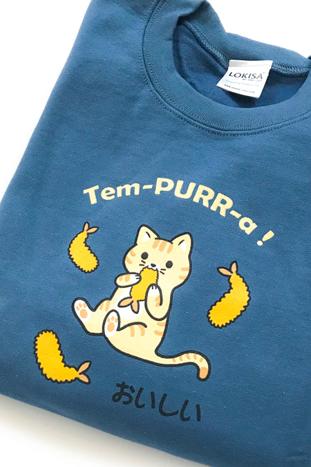 Tem-PURR-a Tempura Kitty Cat Sweatshirt