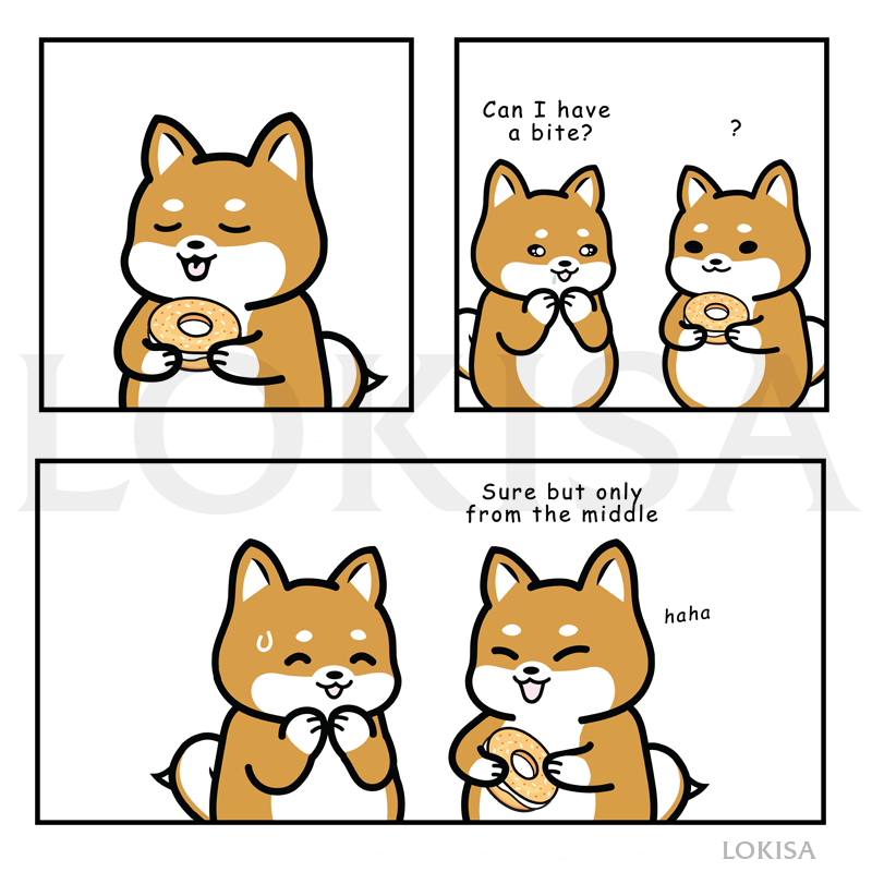 Shiba Inu Buddies Bagel Comic Mug