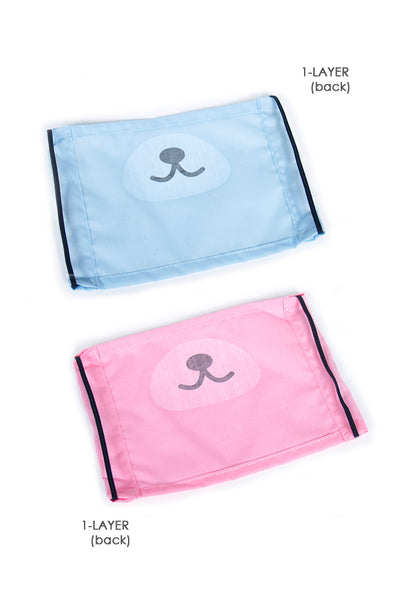 Kuma Bear Snout Fashion Face Mask - Light Purple or Pink