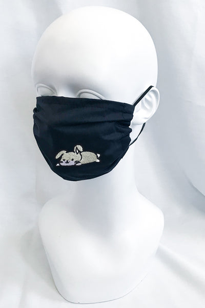 Embroidered Bunny Face Mask
