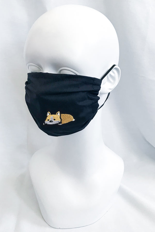 Embroidered Corgi Face Mask