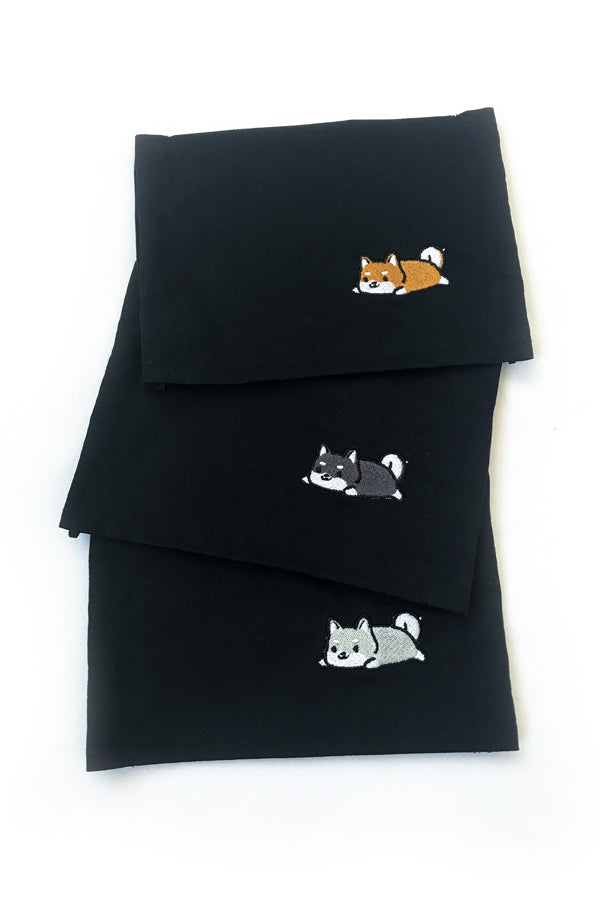 Embroidered Shiba Face Mask