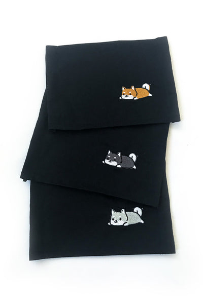 Embroidered Shiba Face Mask