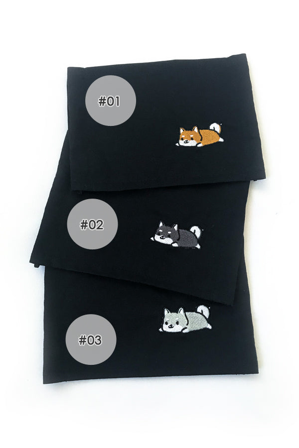 Embroidered Shiba Face Mask