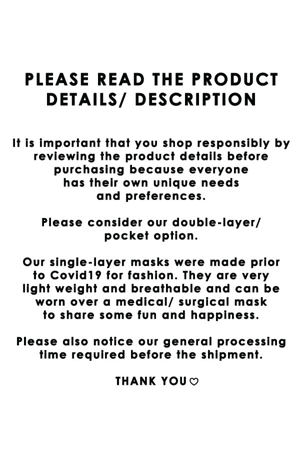 Blushing Koala / Mouse Fashion Face Mask
