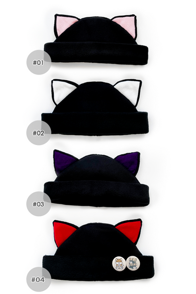 Cat Kitty Basic I Color Fleece Hat