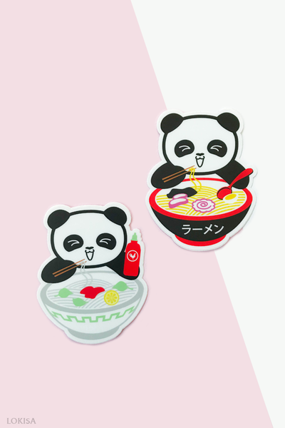 Ramen Panda or Pho Panda Vinyl Sticker