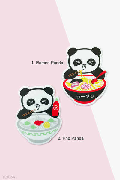 Ramen Panda or Pho Panda Vinyl Sticker