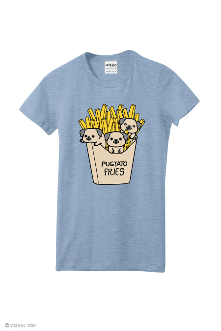 Pugtato Fries Pug T-Shirt