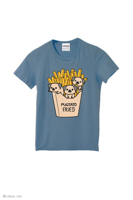 Pugtato Fries Pug T-Shirt (Kids)