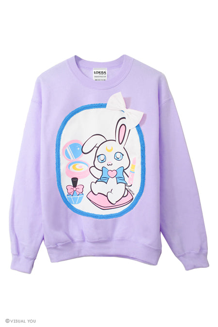 Magical Girl Make up Moon Bunny Sweatshirt