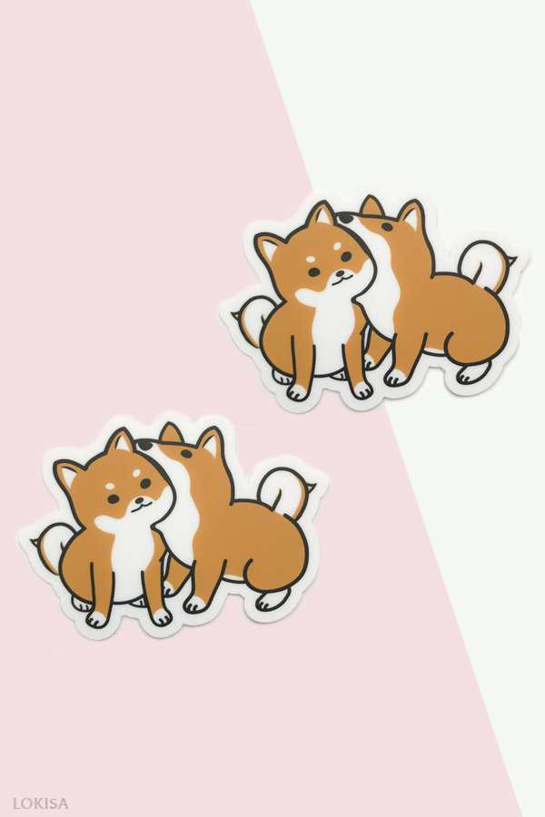 Hungry Love Shiba Inu Vinyl Sticker