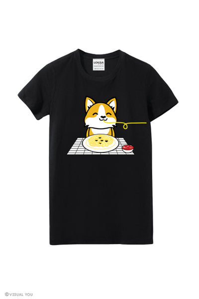 Corgi Pasta Date T-Shirt - Boy Corgi