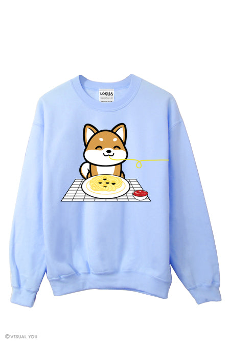 Shiba Inu Pasta Date Sweatshirt - Boy Shiba