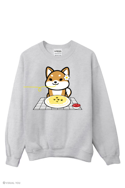 Shiba Inu Pasta Date Sweatshirt - Girl Shiba