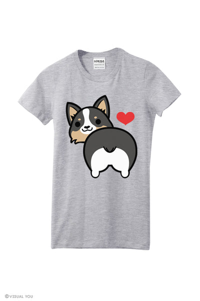 I love Tri-Corgi Butt T-Shirt