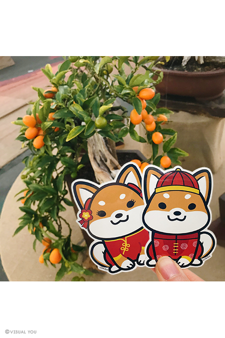 Chinese Shiba Inu Vinyl Sticker