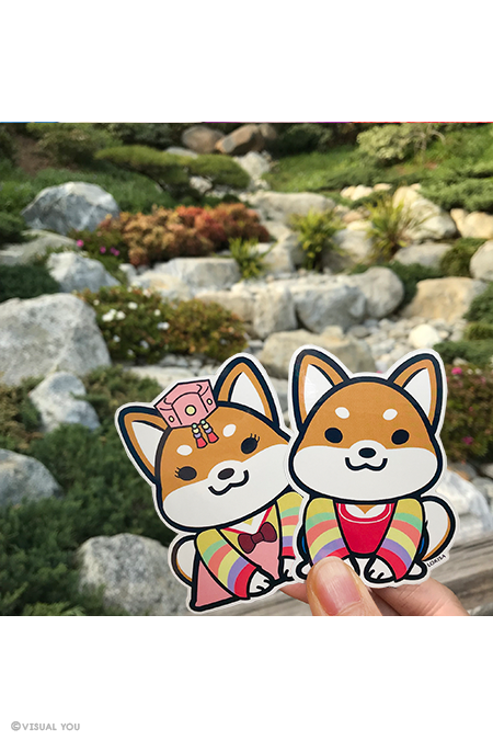 Korean Shiba Inu Vinyl Sticker